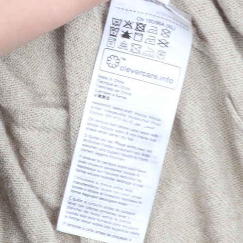 Esprit Women's Beige 2XL Lightweight Belted Knit Cardigan