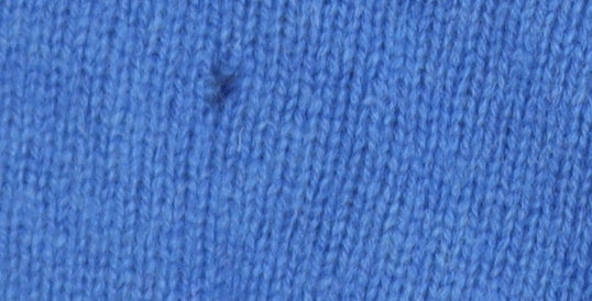 WoolOvers Men’s Blue V-Neck Lambswool Jumper L
