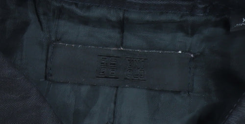 Uniqlo Women's Black XS Trench Coat Belted Cotton Blend Classic