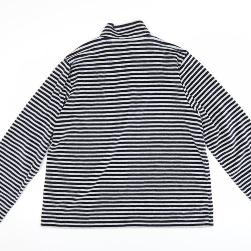 Dash Women’s Navy Stripe 1/2 Zip Pullover Sweatshirt Size 20