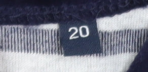 Dash Women’s Navy Stripe 1/2 Zip Pullover Sweatshirt Size 20