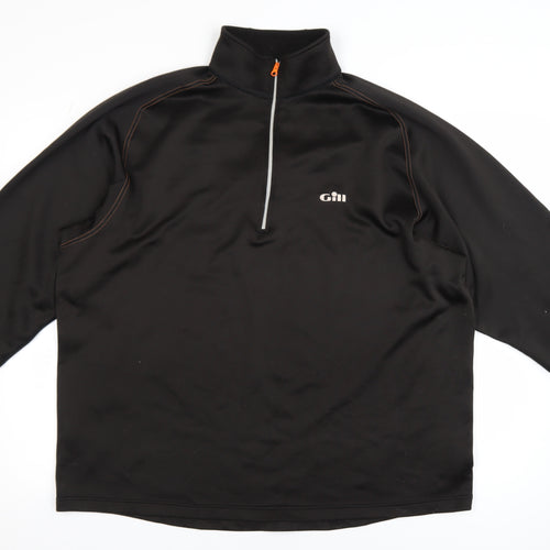 Gill Men's Black XXL 1/4 Zip Lightweight Pullover Sweatshirt
