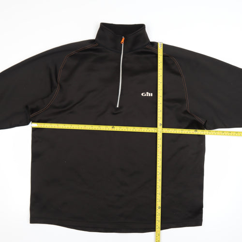 Gill Men's Black XXL 1/4 Zip Lightweight Pullover Sweatshirt