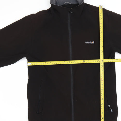 Regatta Men’s Black Softshell Jacket S 38in Windproof Water Resistant