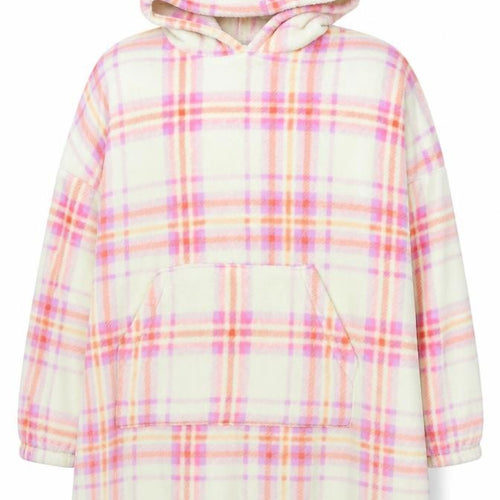 Marks and Spencer Womens Multicoloured Fleece Hooded Nightshirt One Size