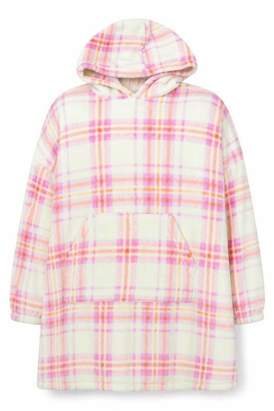 Marks and Spencer Womens Multicoloured Fleece Hooded Nightshirt One Size