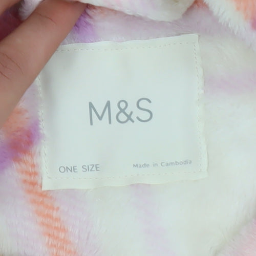 Marks and Spencer Womens Multicoloured Fleece Hooded Nightshirt One Size