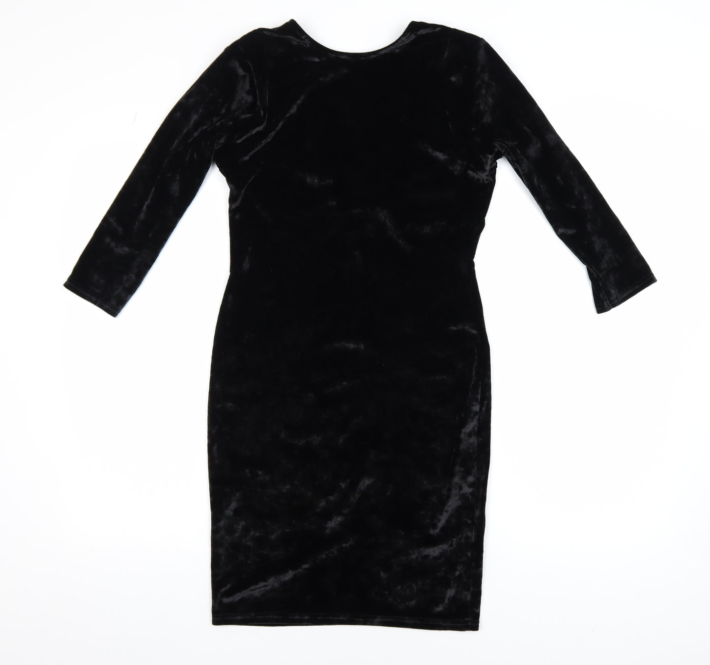 Miss Selfridge Women’s Black Velvet Bodycon Dress Size 10