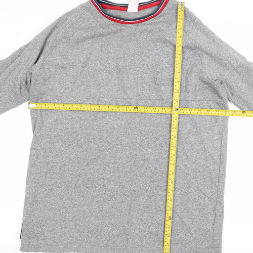 LFC Men's Grey XL Crew Neck Cotton Blend Pullover Jumper