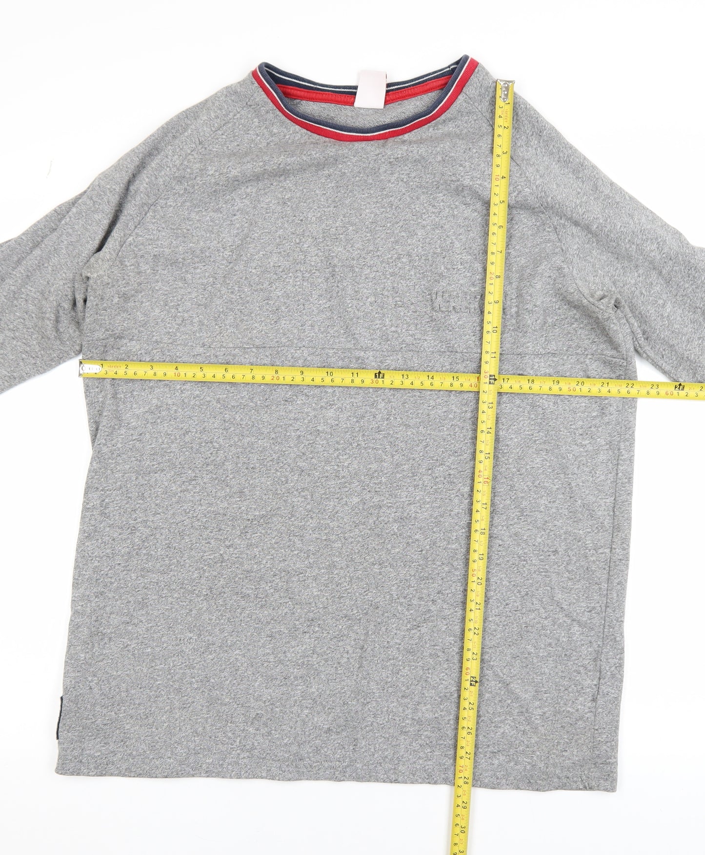 LFC Men's Grey XL Crew Neck Cotton Blend Pullover Jumper