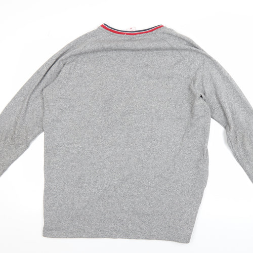 LFC Men's Grey XL Crew Neck Cotton Blend Pullover Jumper