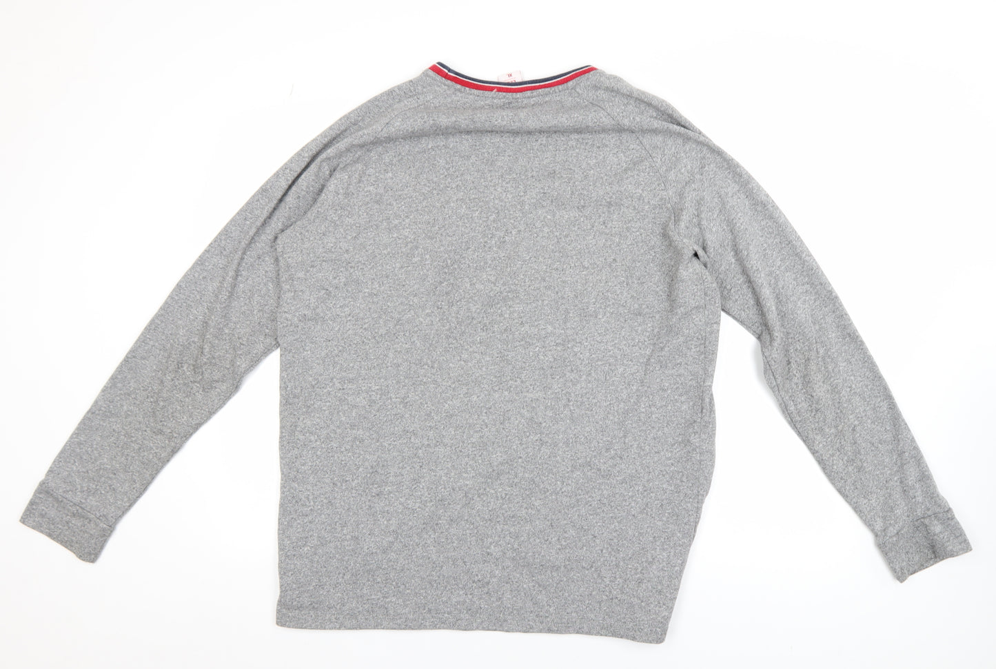 LFC Men's Grey XL Crew Neck Cotton Blend Pullover Jumper