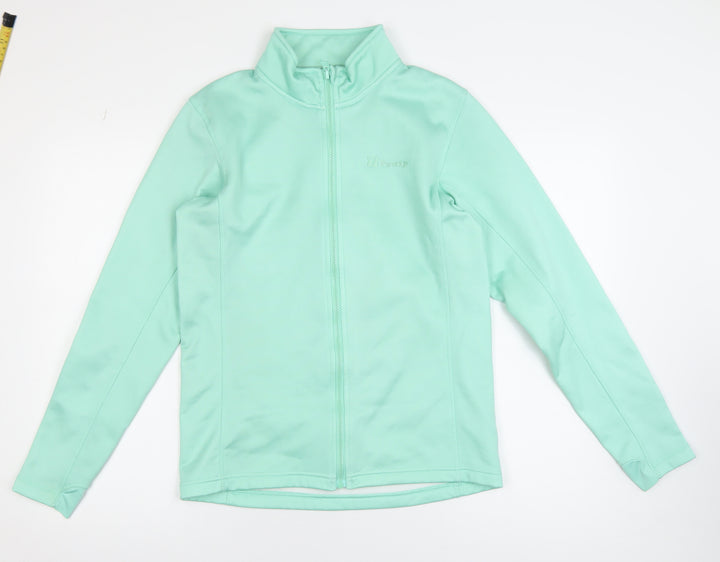 The Edge Women’s Green Soft Shell Jacket Size 14 Full Zip Lightweight