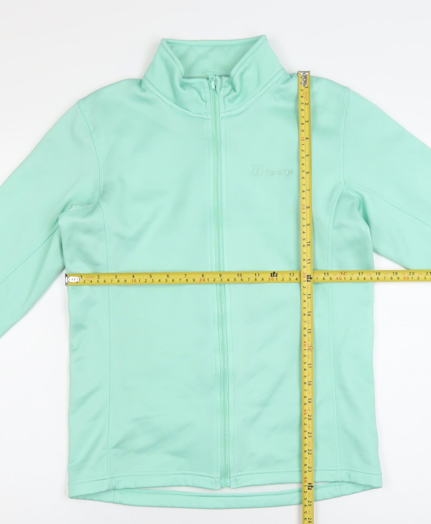 The Edge Women’s Green Soft Shell Jacket Size 14 Full Zip Lightweight