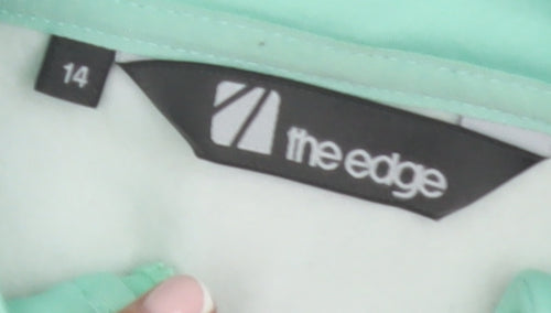 The Edge Women’s Green Soft Shell Jacket Size 14 Full Zip Lightweight