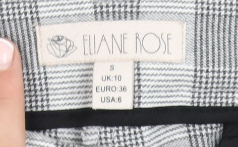 Eliane Rose Women’s Grey Check Slim Tapered Trousers Size 10