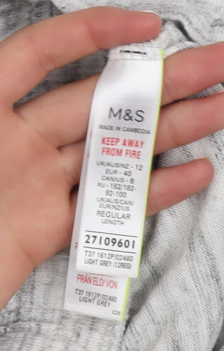 Marks and Spencer Women's Grey Viscose Jogger Trousers Size 12