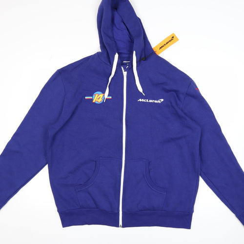 McLaren Men's Blue 2XL Full Zip Hooded Racing Jacket