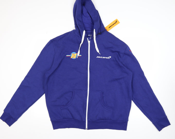 McLaren Men's Blue 2XL Full Zip Hooded Racing Jacket