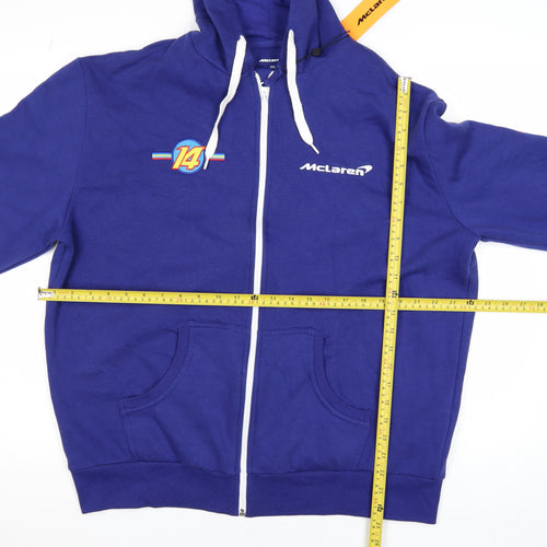 McLaren Men's Blue 2XL Full Zip Hooded Racing Jacket
