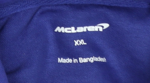 McLaren Men's Blue 2XL Full Zip Hooded Racing Jacket