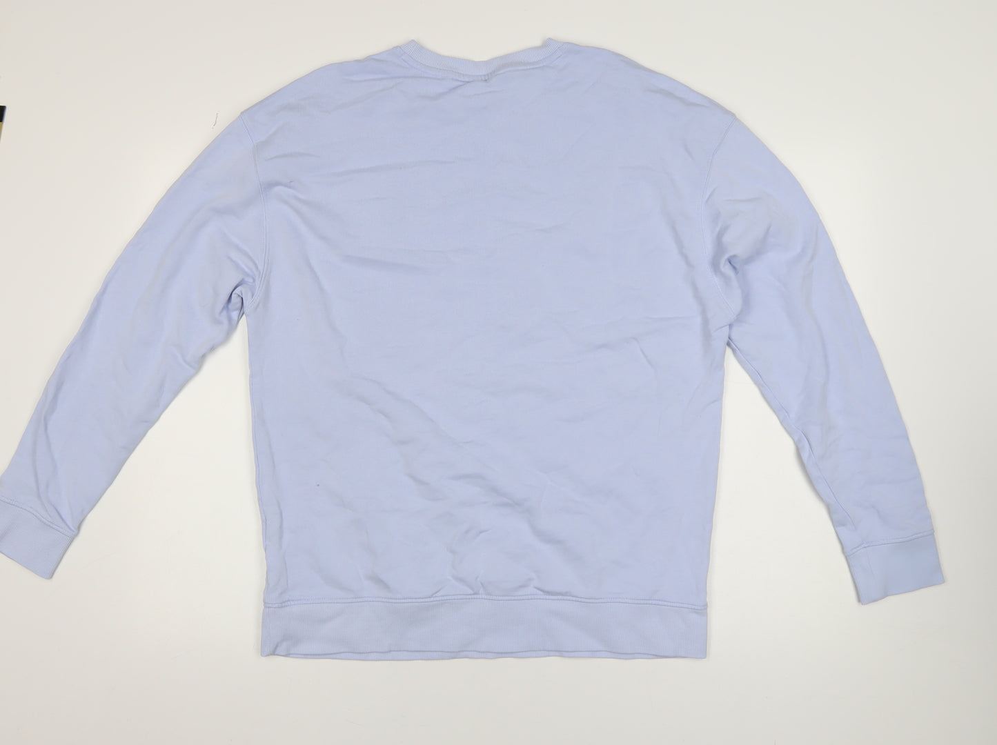Marks and Spencer Women Blue Relax & Unwind Cotton Crew Neck Sweatshirt Size L