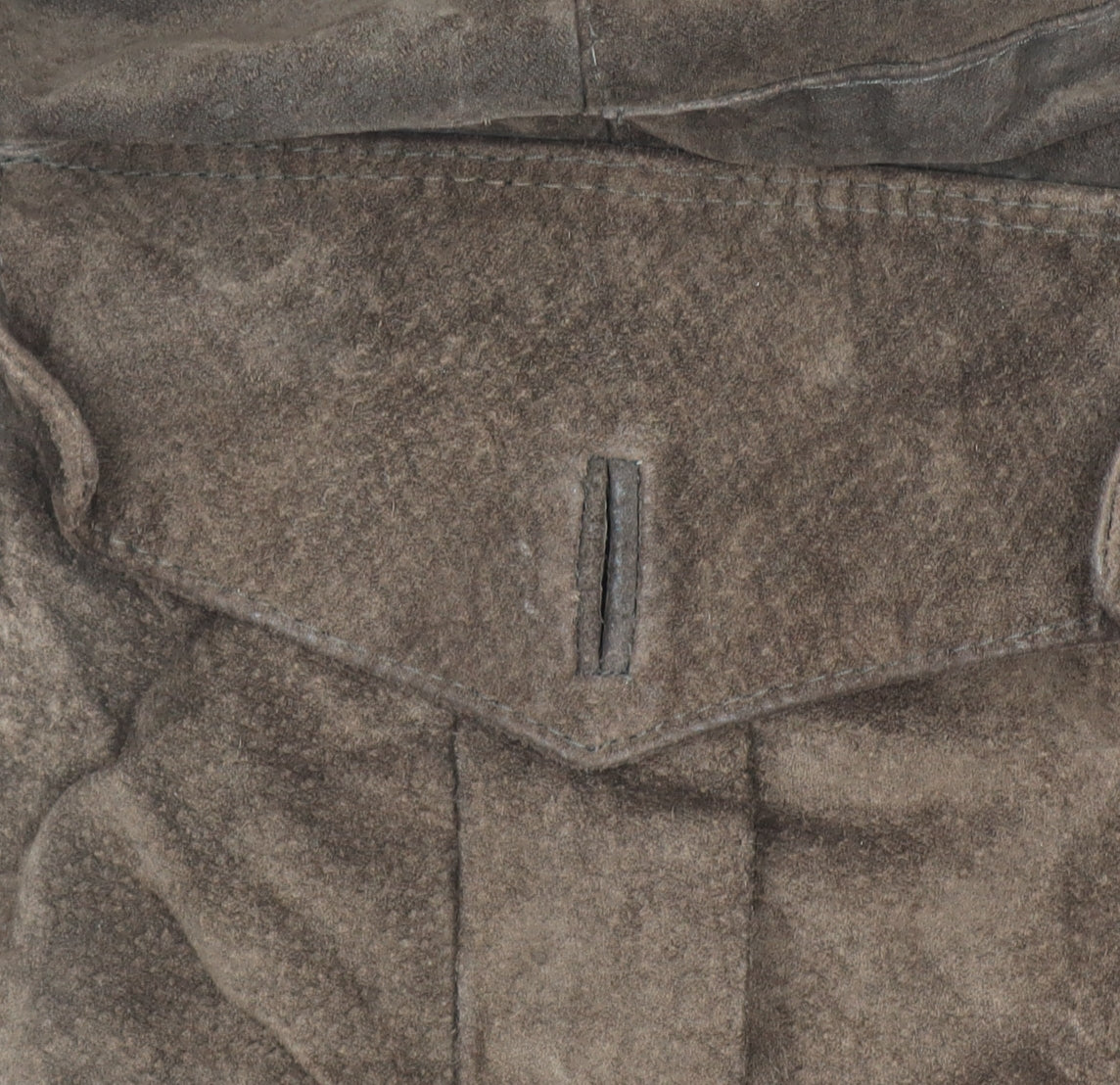 Genel Women's Brown Suede Long Overcoat Size 12 Classic Style
