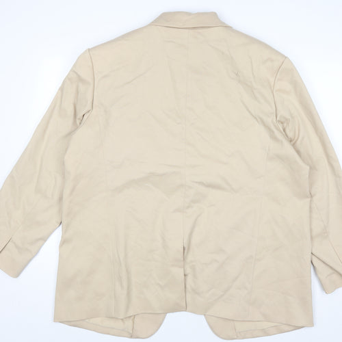 Marks and Spencer Women’s Beige Blazer Size 20 Single Breasted Mid-Length Jacket