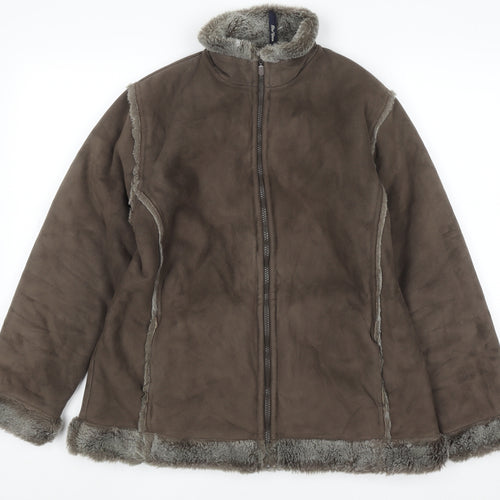 Peter Storm Women's Brown Lined Fleece Jacket Size 14