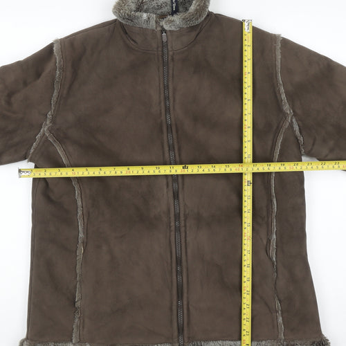 Peter Storm Women's Brown Lined Fleece Jacket Size 14