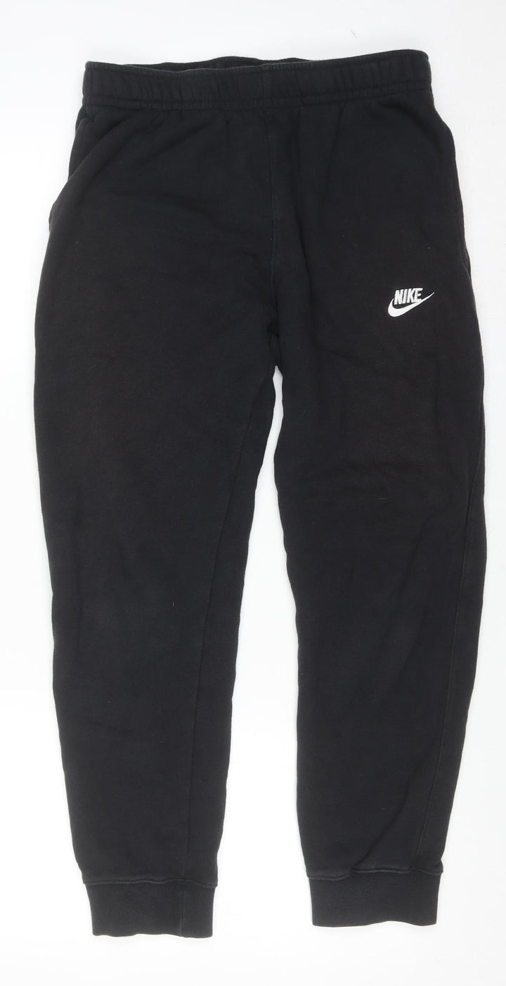 Nike Men's Black M Jogger Sweatpants Cotton Blend Elastic Waist Activewear