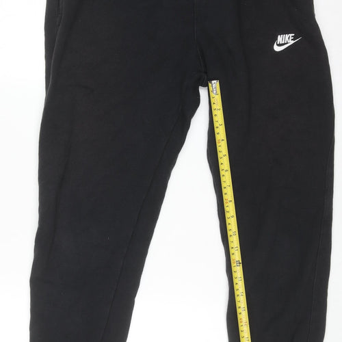 Nike Men's Black M Jogger Sweatpants Cotton Blend Elastic Waist Activewear