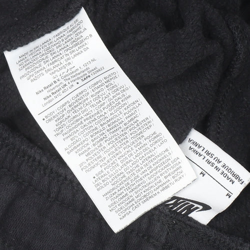 Nike Men's Black M Jogger Sweatpants Cotton Blend Elastic Waist Activewear