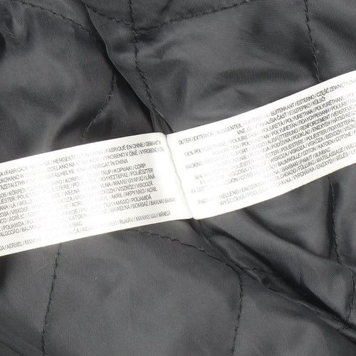 Primark Women Black Varsity Jacket Size S 10-12 Wool Blend College Style