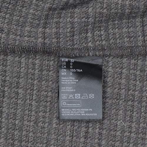 H&M Women’s Grey Houndstooth Blazer Size UK 4 Single-Breasted Jacket