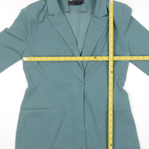 ASOS DESIGN Women's Green Blazer Jacket UK14 Regular Fit Single-Breasted