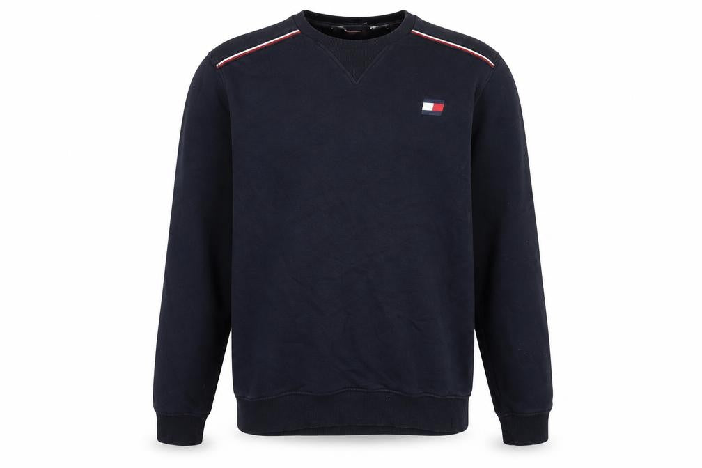 Front view of Tommy Sport Men's Blue Crew Neck jumper M