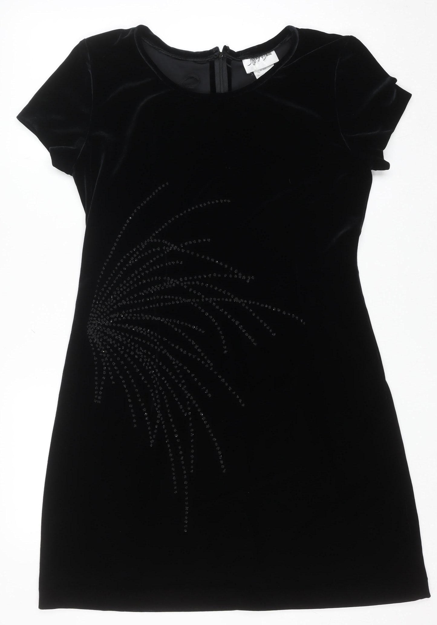 Jeffrey & Paula Women's Black Size 12 Velvet Sheath Party Dress