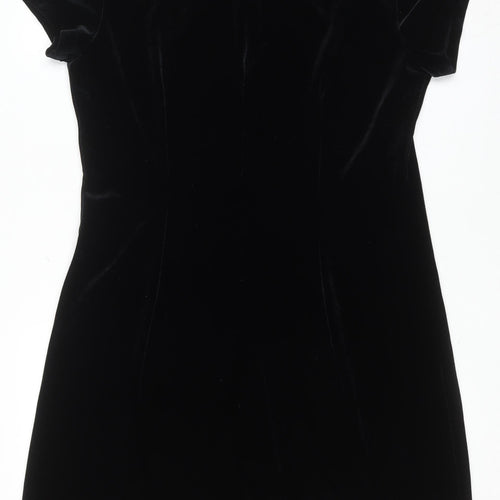 Jeffrey & Paula Women's Black Size 12 Velvet Sheath Party Dress