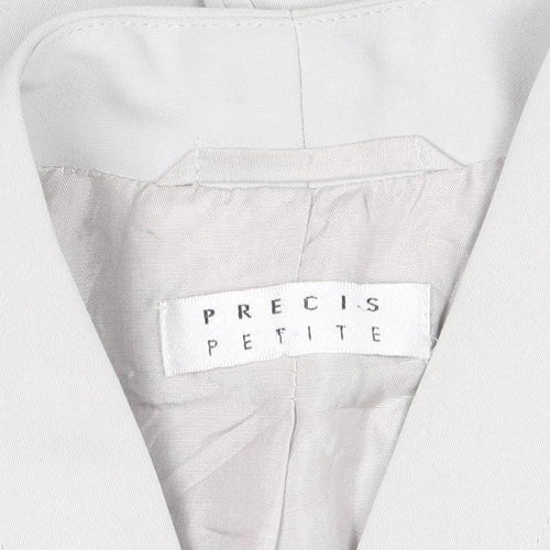 Precis Petite Women's Grey Size 12 Classic Lined Blazer Jacket