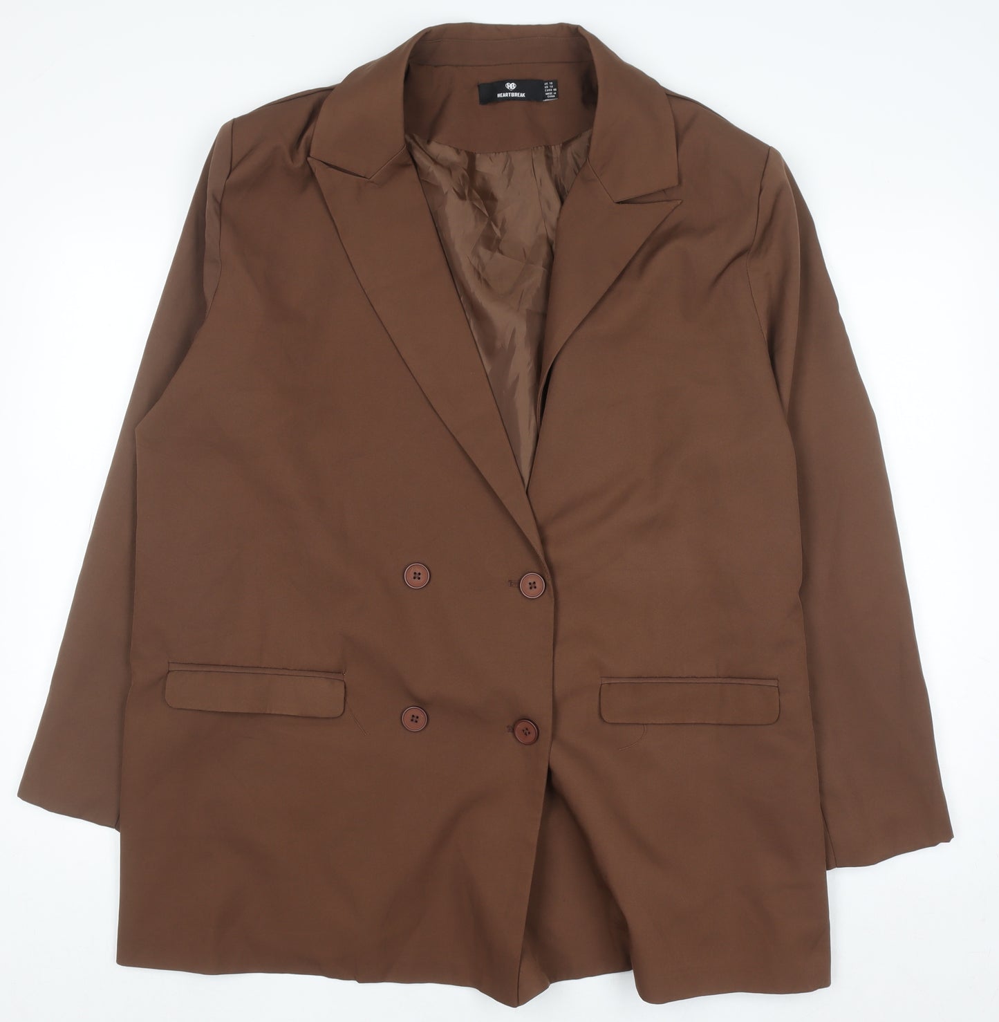Heartbreak Womens Brown Blazer Jacket Size 18 Regular Fit