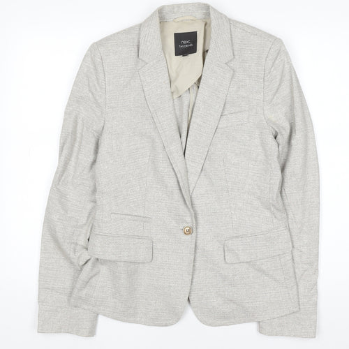 Next Women Beige Tailoring Blazer Size 12 Classic Workwear Style
