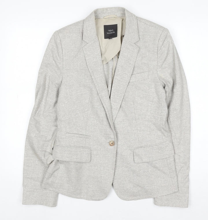 Next Women Beige Tailoring Blazer Size 12 Classic Workwear Style