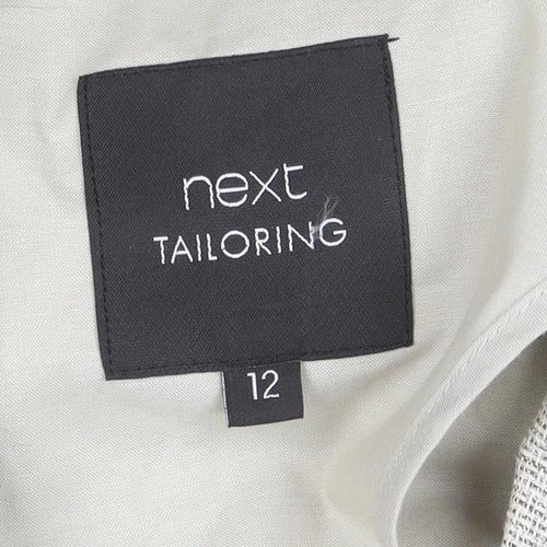 Next Women Beige Tailoring Blazer Size 12 Classic Workwear Style