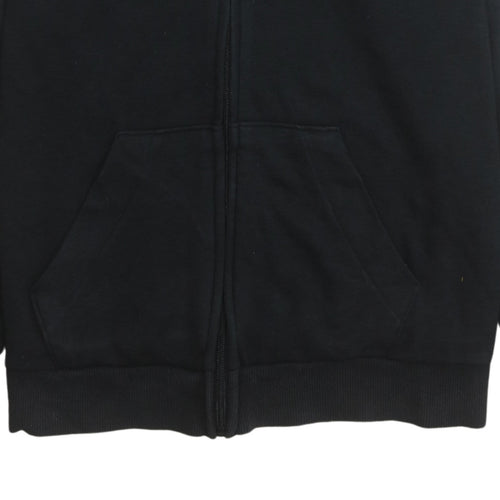 Adidas Women Black Full Zip Hoodie L 16-18 Casual Sportswear