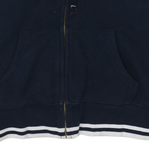 Tommy Hilfiger Men's Blue Full Zip Hoodie Size S Cotton Blend