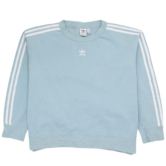 Adidas Women's Blue Crew Neck Pullover Sweatshirt Size 12
