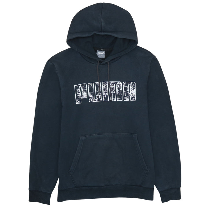 Puma Men's Black Pullover Hoodie Small Graphic Print Hoodie