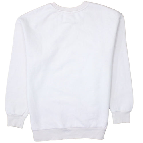 George Women White Minnie Mouse Sweatshirt Size S 8-10 Crew Neck