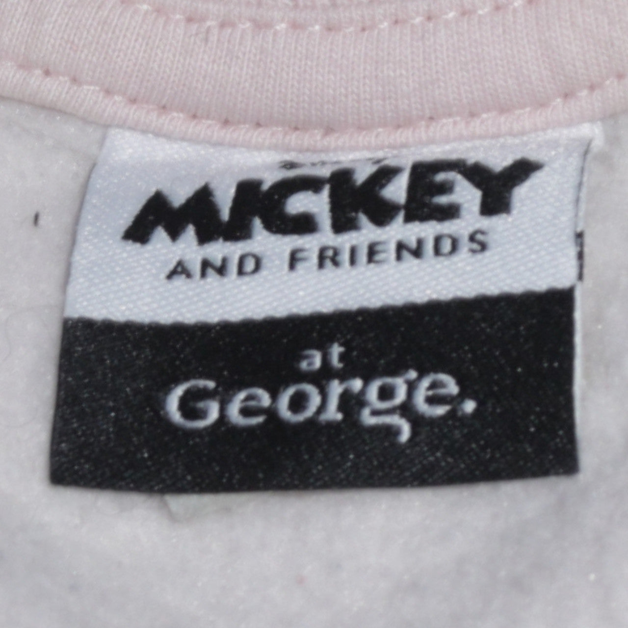 George Women White Minnie Mouse Sweatshirt Size S 8-10 Crew Neck